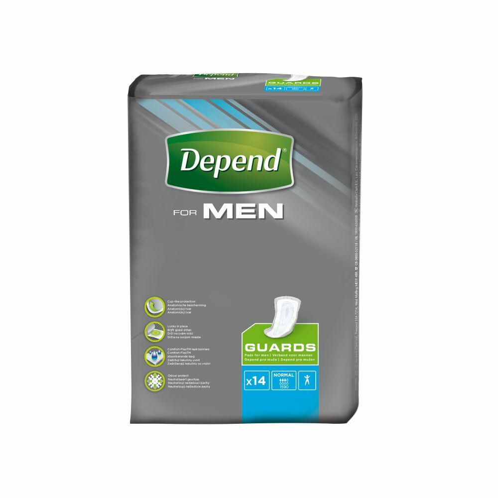 4x Depend for Men Guards14 stuks