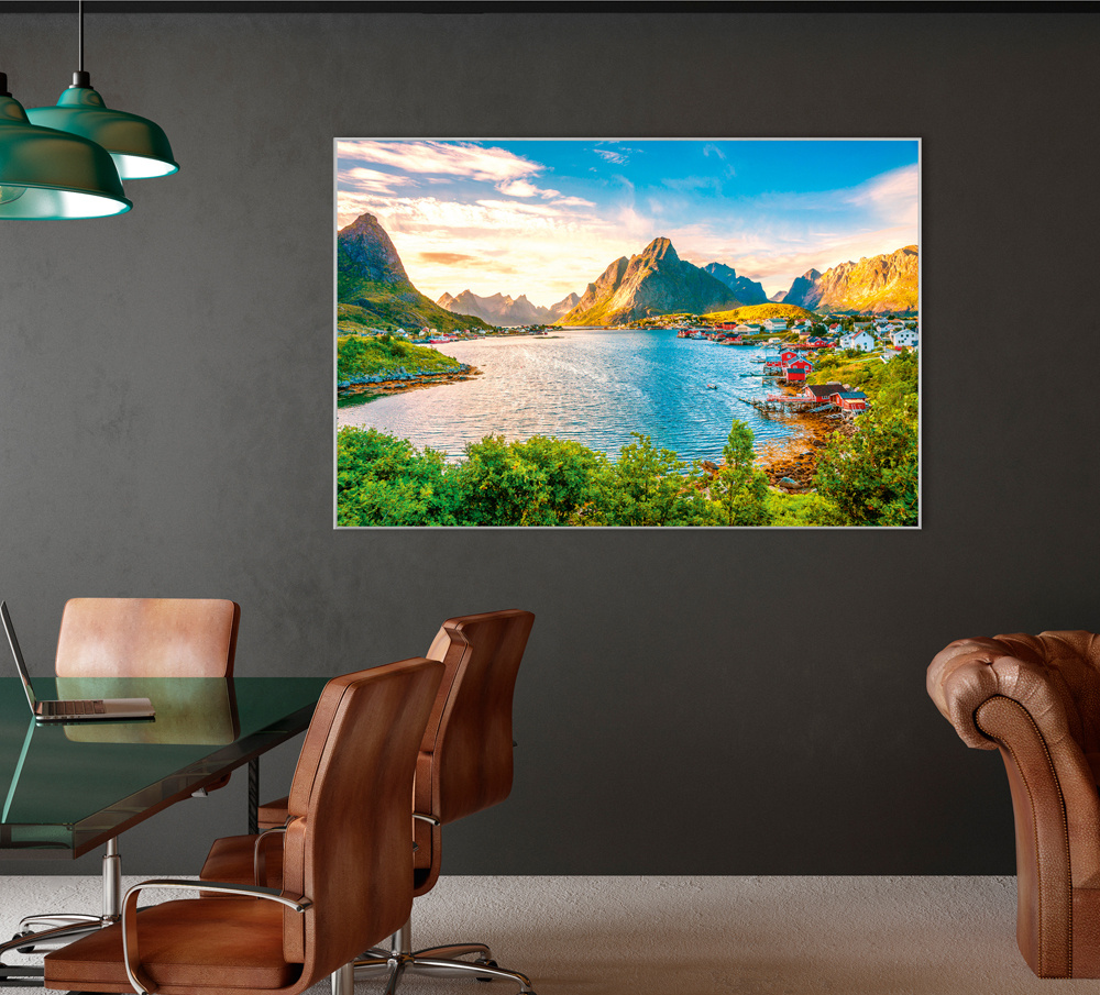 Akustikbild DORF AM FJORD 3 80x120cm, 7kg