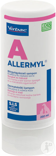 Virbac Allermyl Shampoing Peaux Sensibles Chiens Et Chats Flacon 250ml