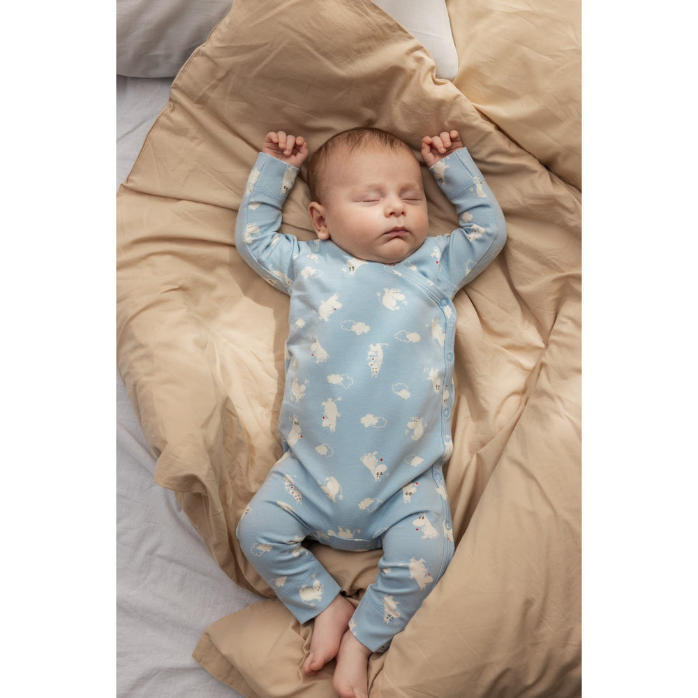 Køb MarMar New Born Modal Smooth Print Blue Moomin Rulo Romper