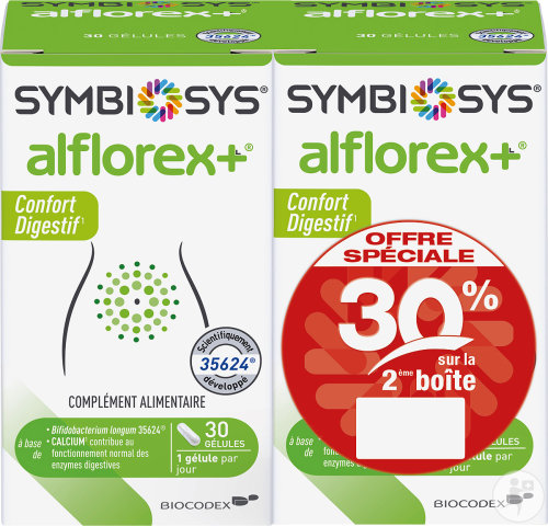 Symbiosys Alflorex+ Complément Alimentaire Confort Digestif 2x30 Gélules