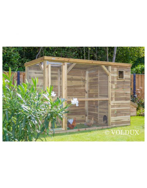 Voldux Kippenhok Toon Rechts - Kippenhok - 300x120x190 cm Naturel
