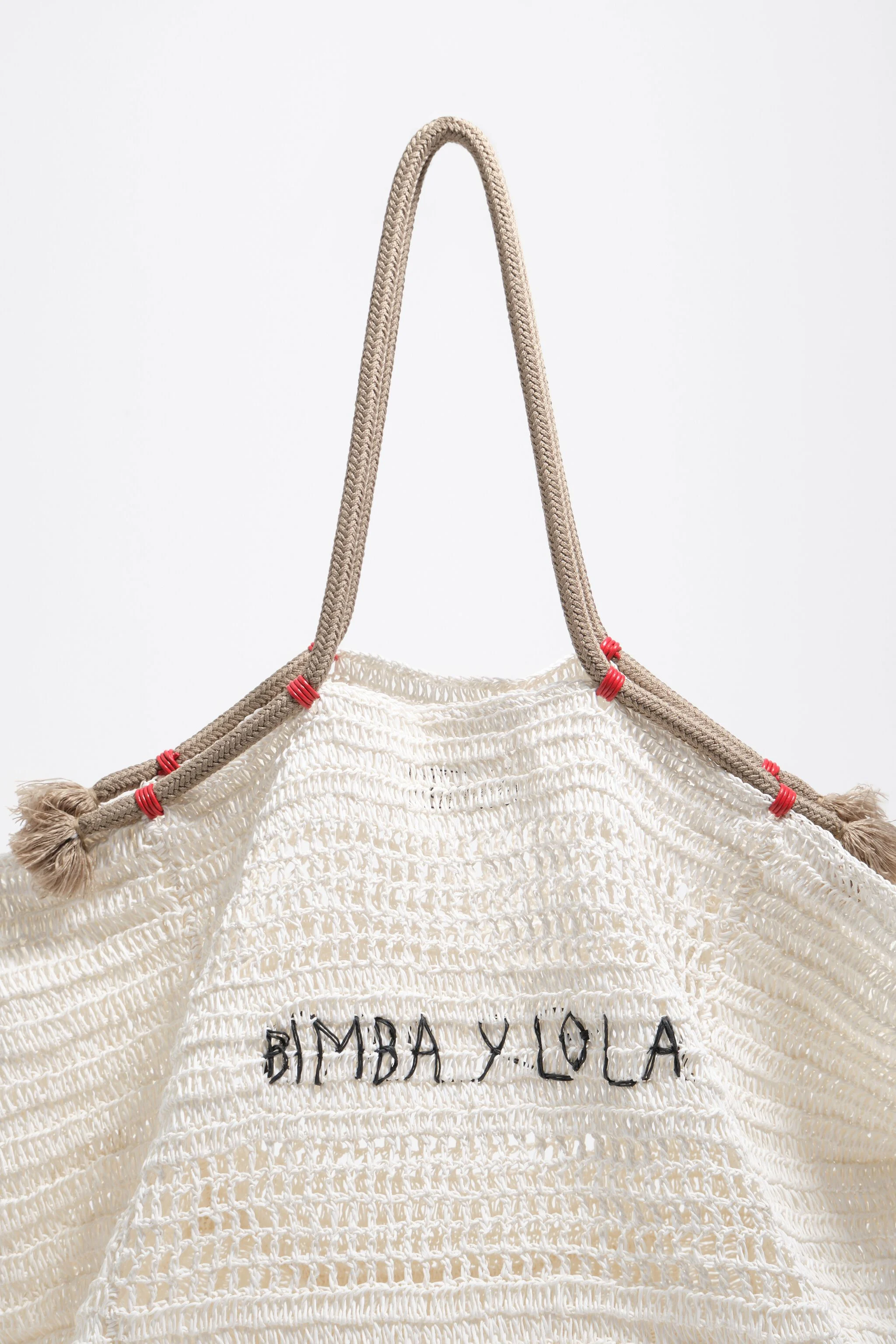 Bolsa de ombro grande de papel branco
