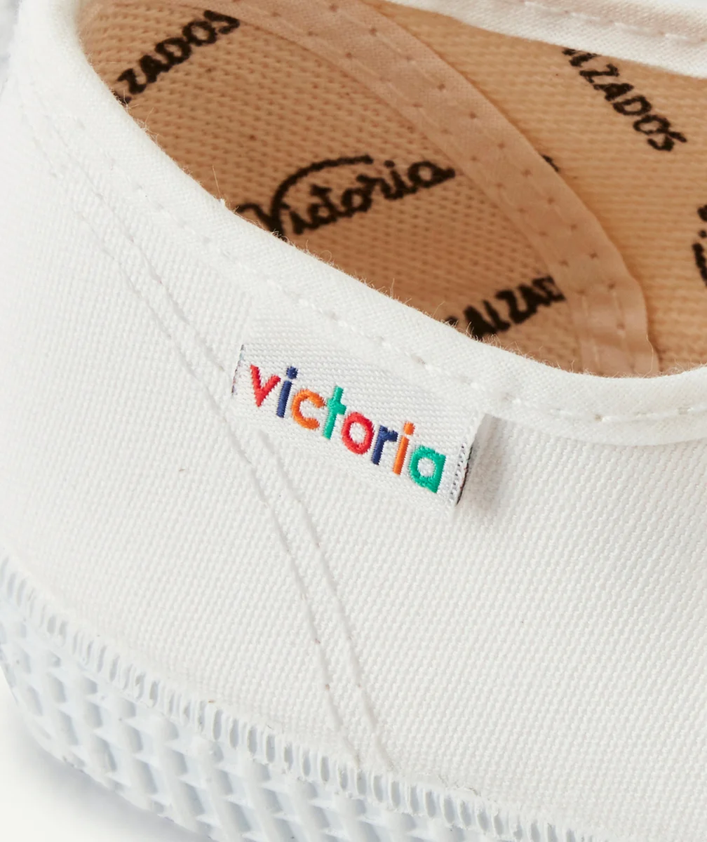 VICTORIABALLERINES BLANCHES FILLE EN TOILE AVEC SCRATCH