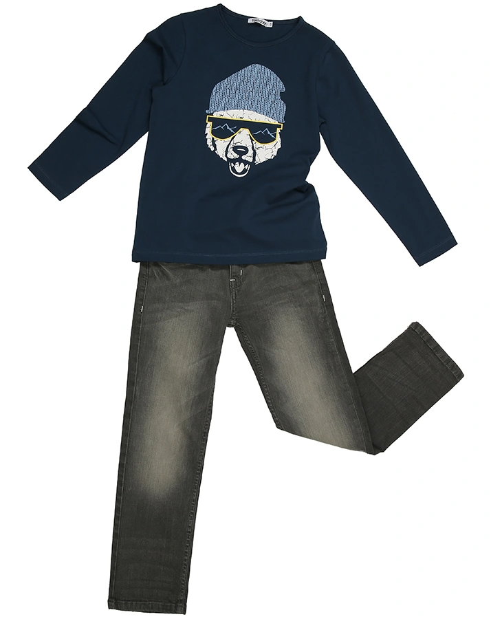 Jeans-Hose CLASSIC Slim Fit in grey denim