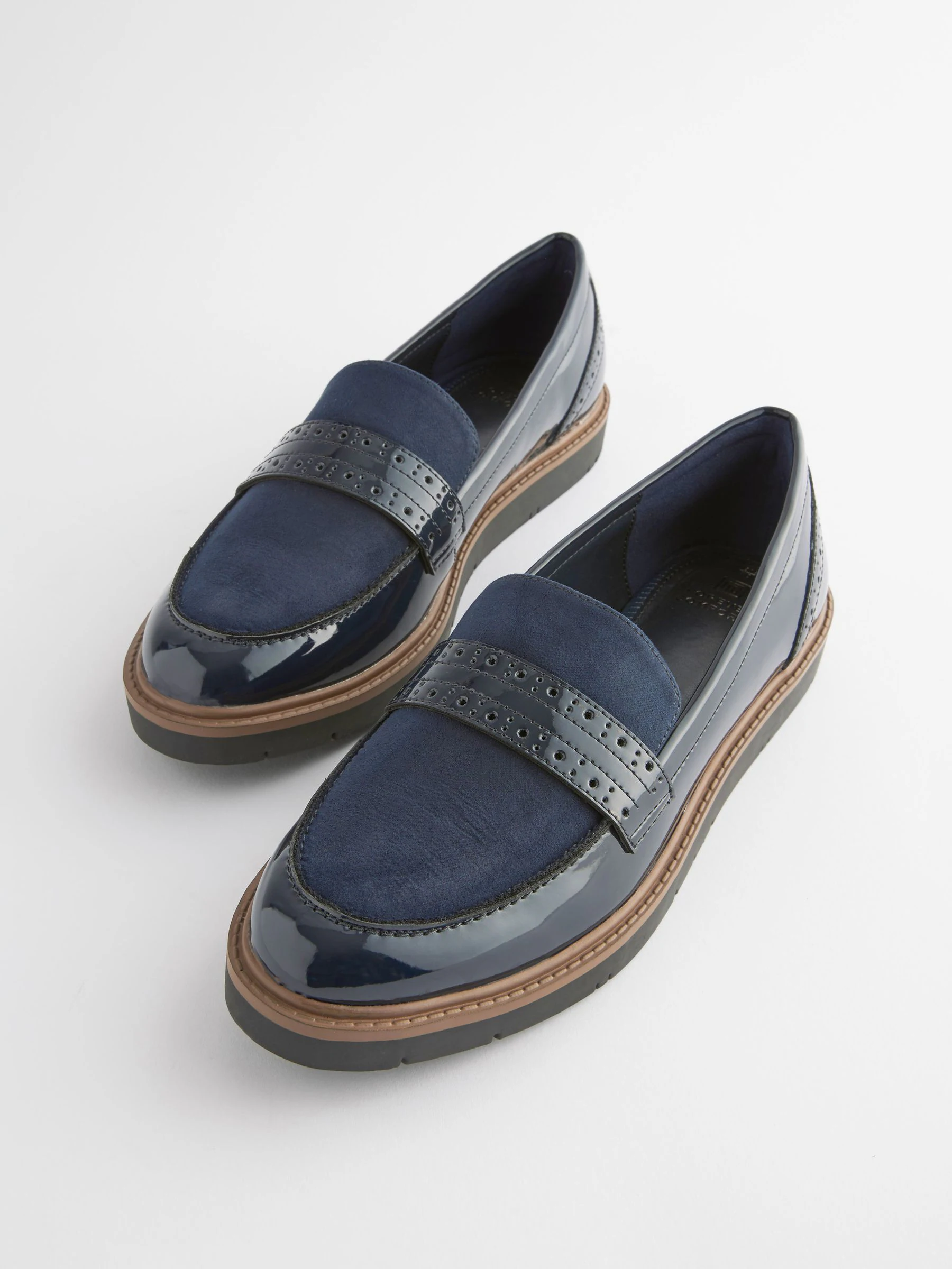 Donkerblauw - Forever Comfort® Brogue Instappers