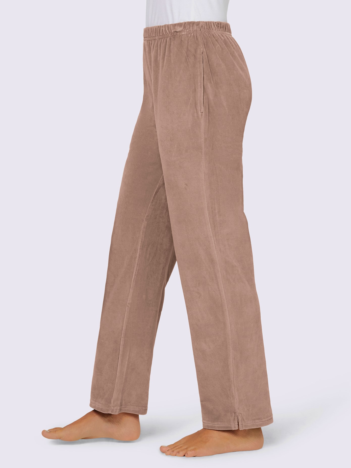Pantalon décontracté effet velours