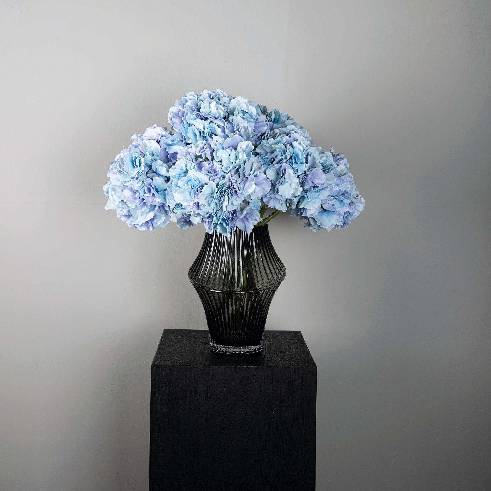 PTMD - Kunstbloem Hydrangea - Blauw - 16x28x54cm