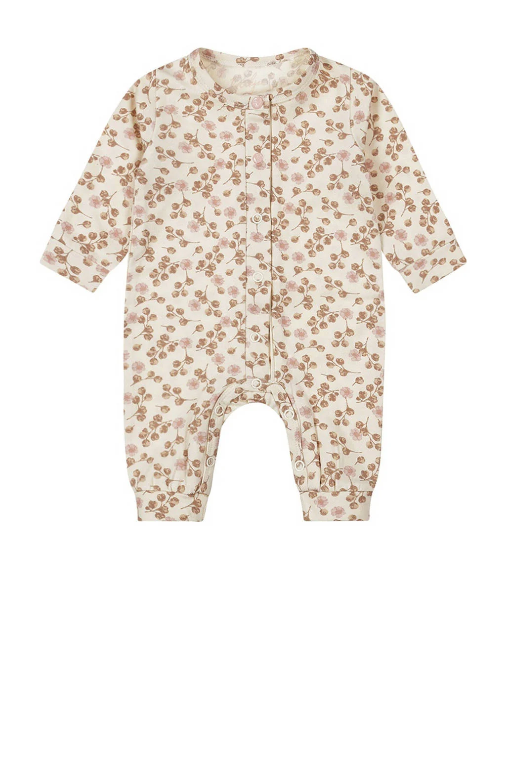 Dirkje baby boxpak met all over print lichtbruin/roze/ecru