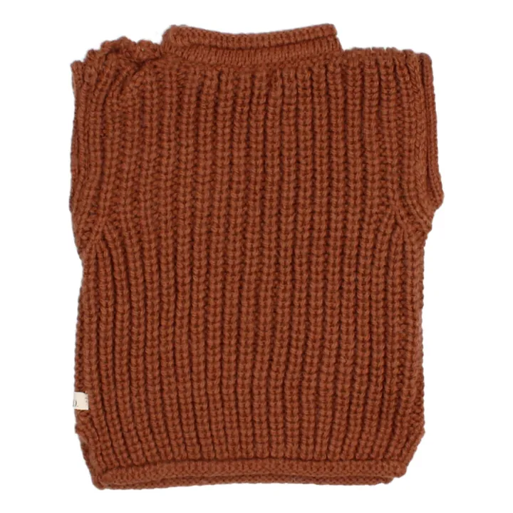 Búho Pull Sans Manches Baby Alpaga et Laine | Terracotta