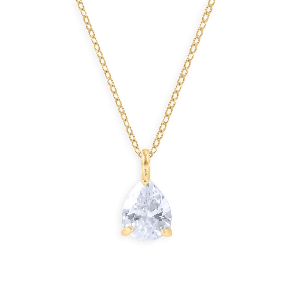 Collier plaqué or avec oxydes de zirconium