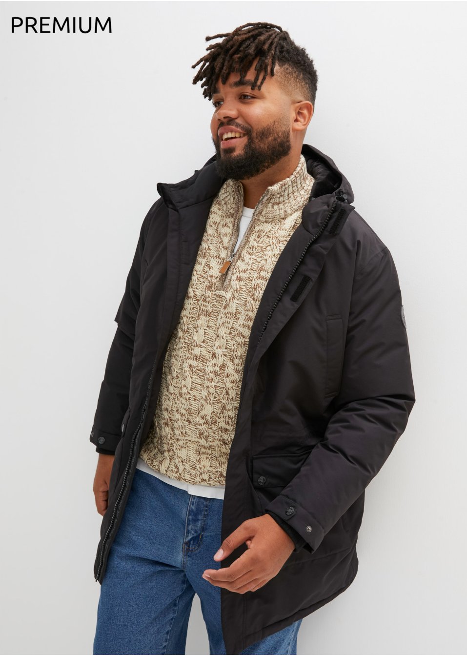 Parka thermo hybride Premium avec duvet recyclé, intérieur matelassé