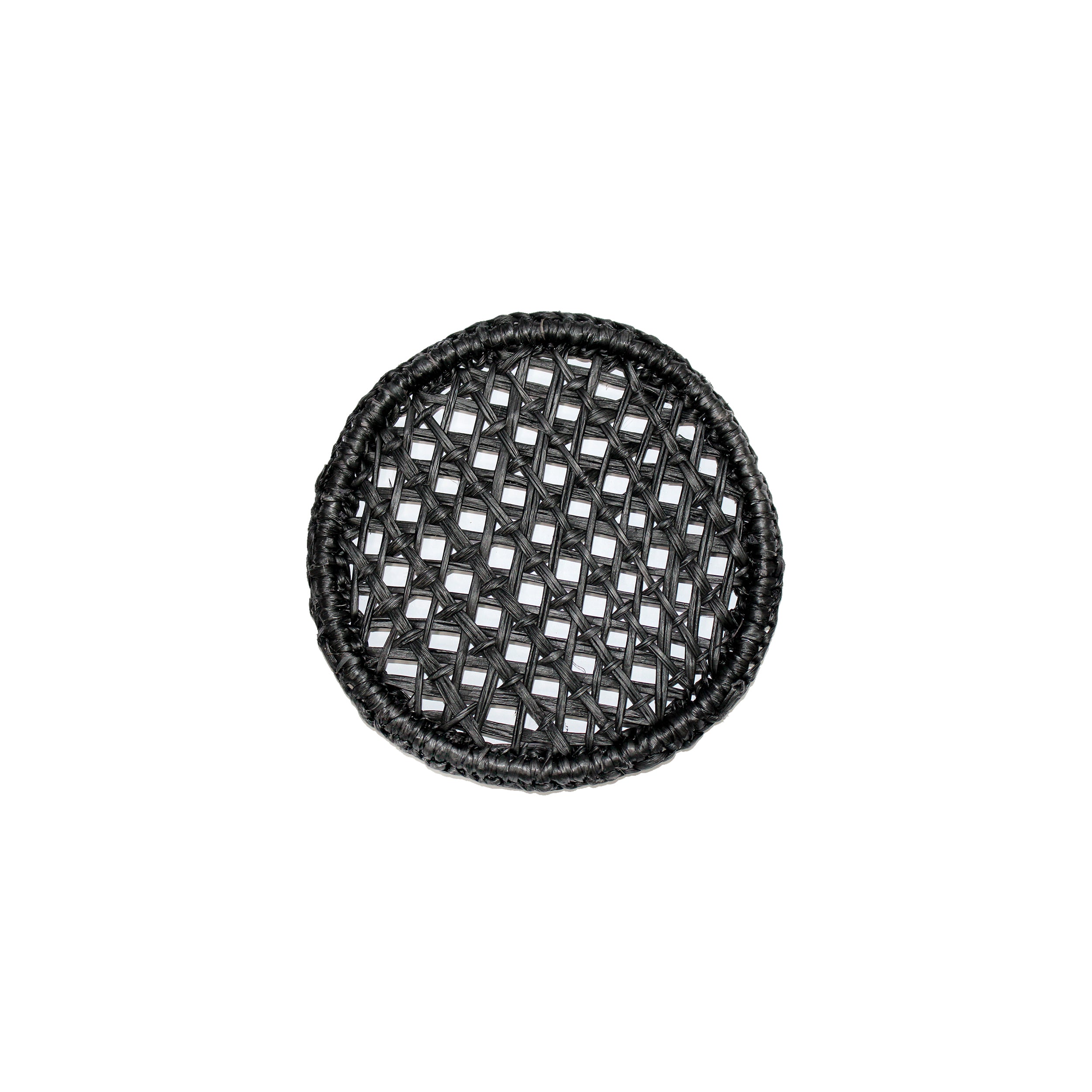 Set de table rond à tissage ajouré avec sous-verre (Lot de 2 unités)