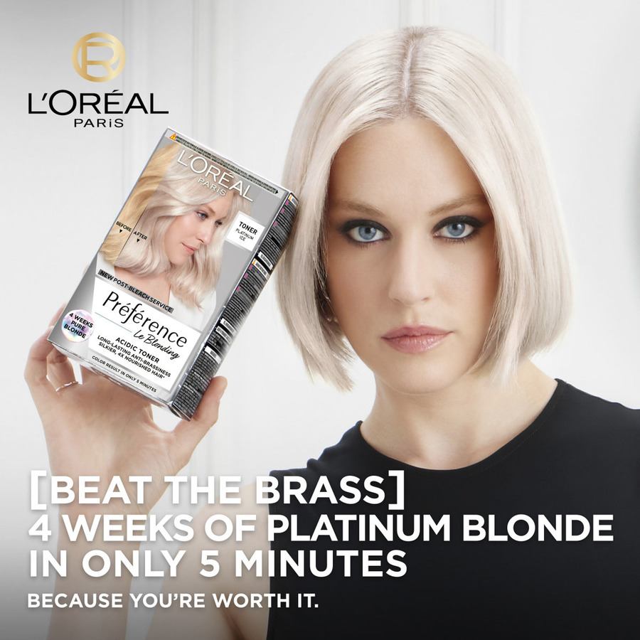 L'Oréal Paris Préférence Le Blonding Toner Platinum Ice 1pcs