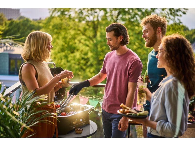 Weber Elektrogrill Lumin, Schwarz Mobiler Elektrogrill