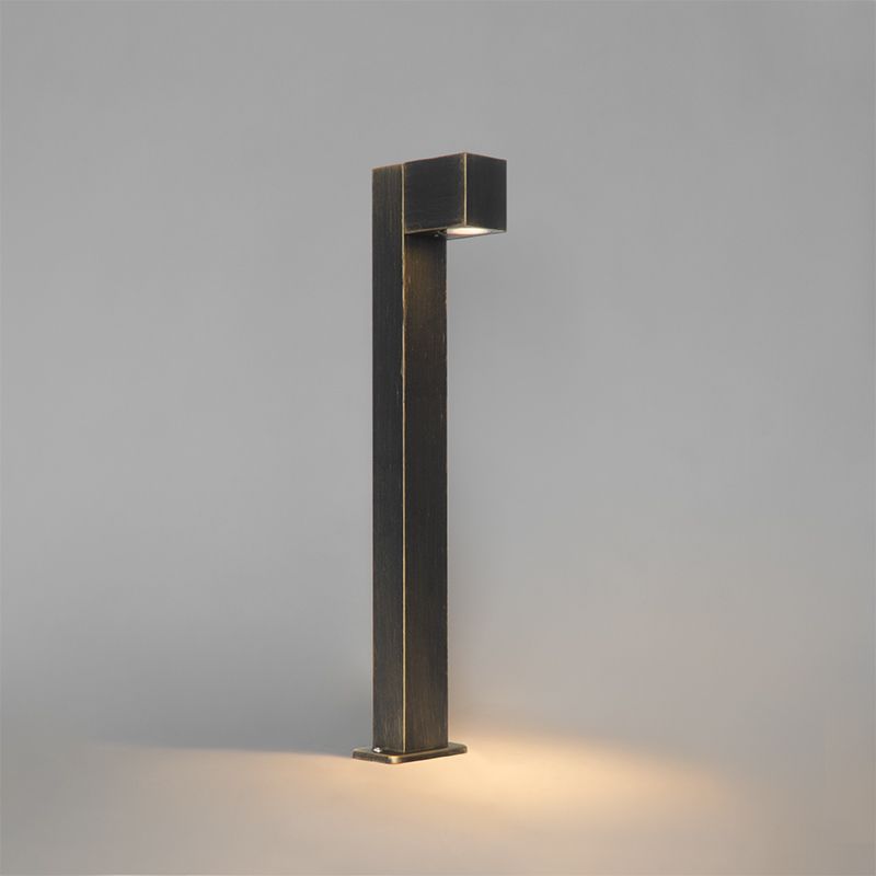 Buitenlamp antiek goud met grondpin en kabelmof 65cm IP44 - Baleno