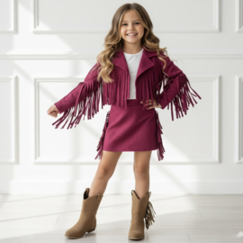 Western fringe set - bordeaux
