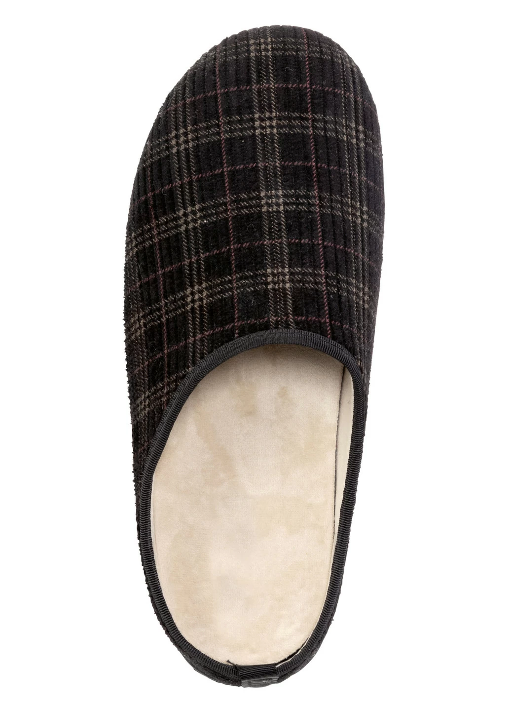 Textil-Pantoffel mit herausnehmbarem Fußbett