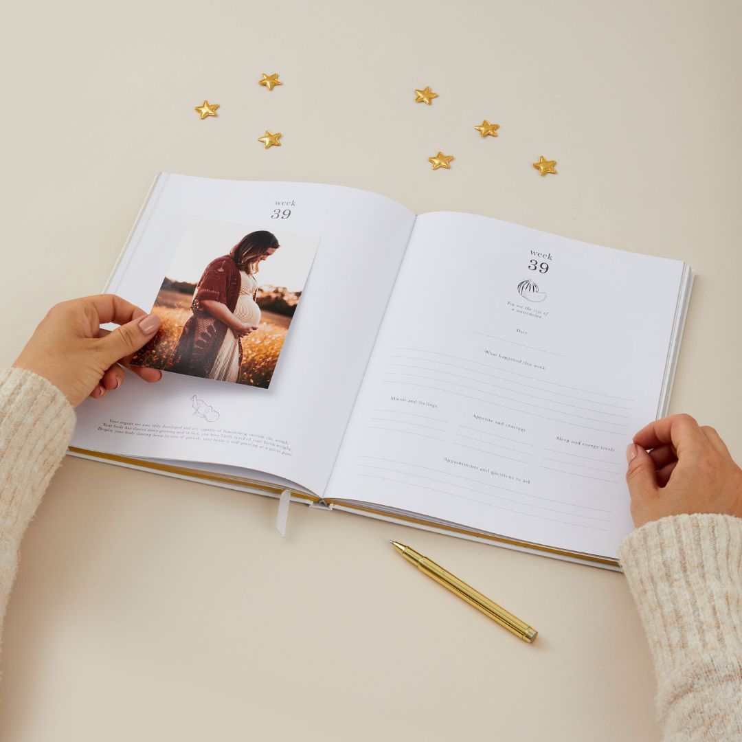Blush and gold my pregnancy journal - animals