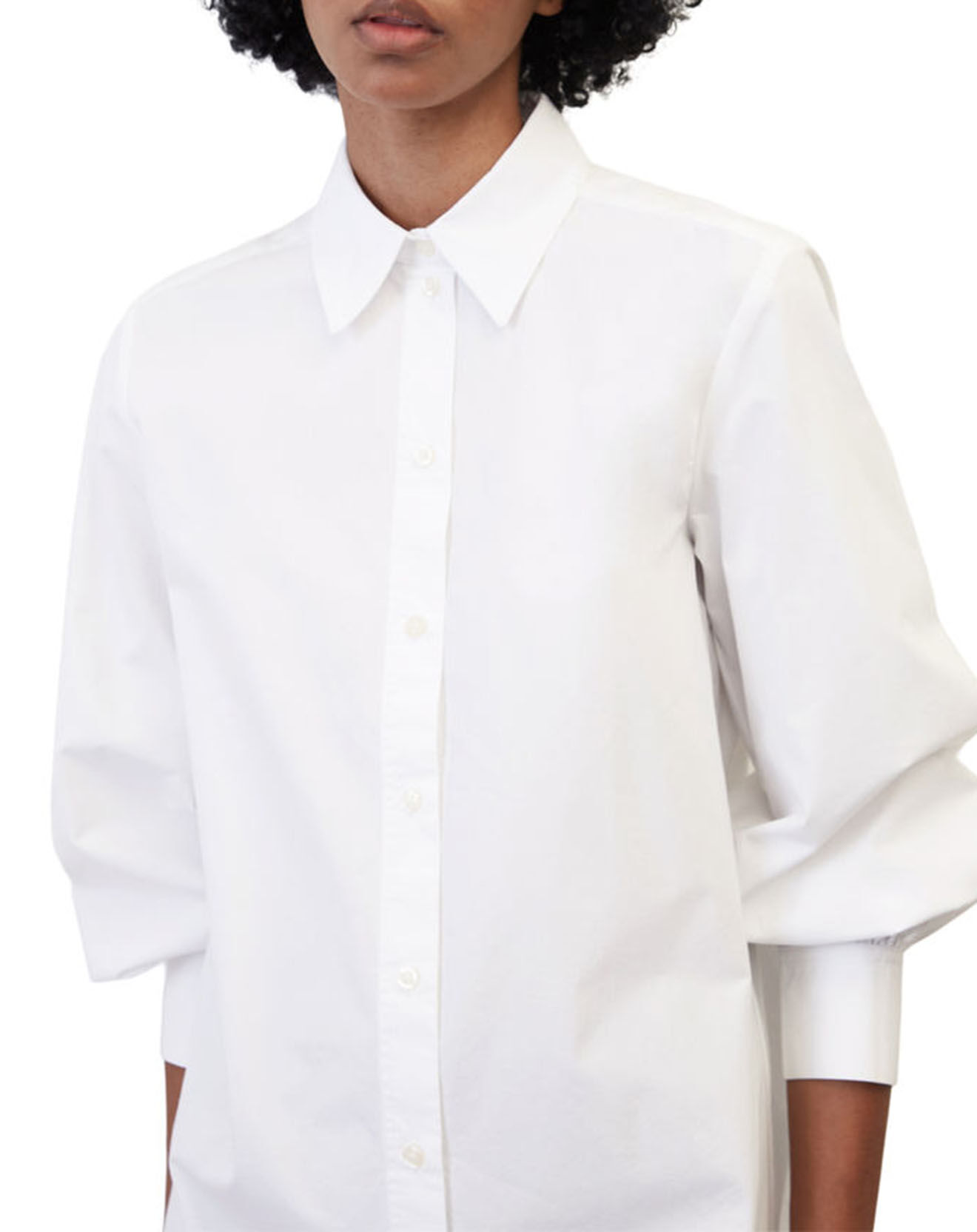 Marc O'Polo Chemise boyfriend en Popeline blanche