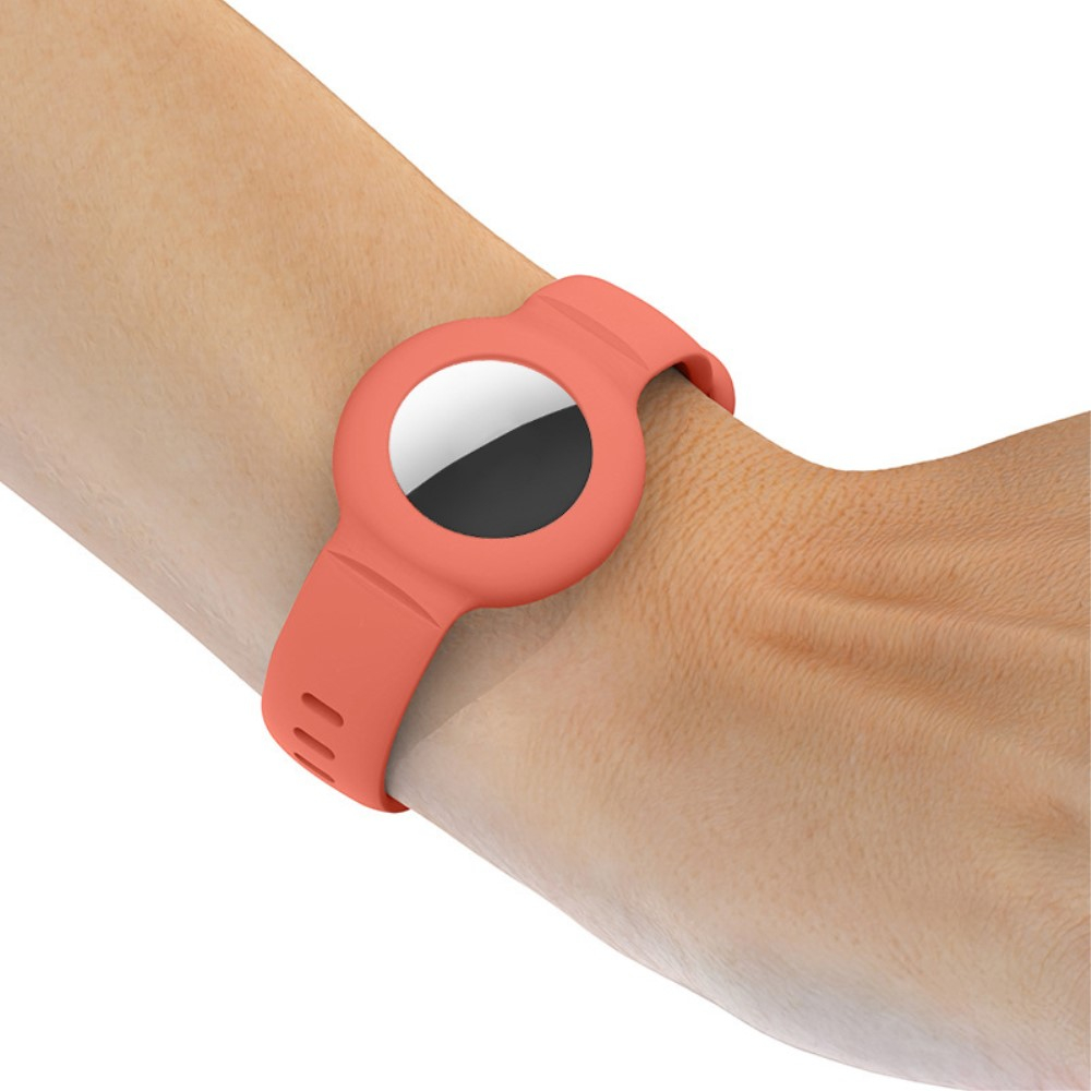 Apple AirTag Silikon Sport Armband (Gelenkumfang 140-220mm) - Rot