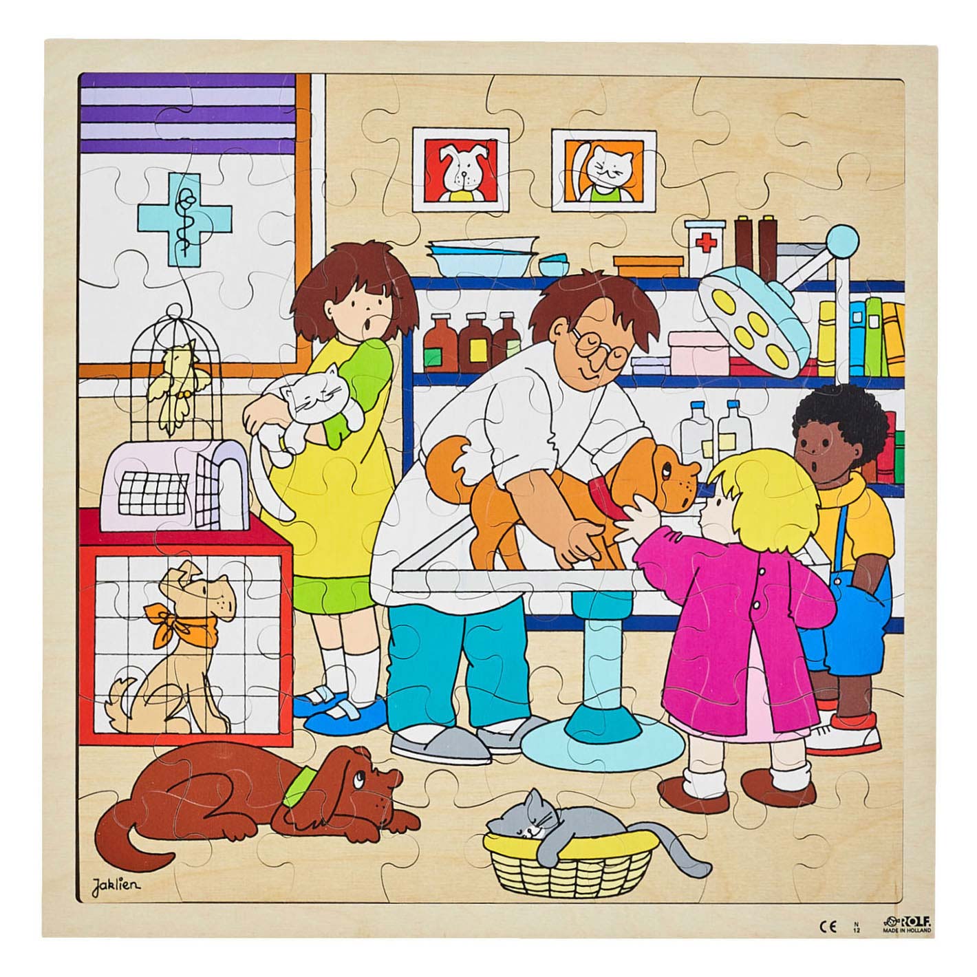 Rolf - Houten Legpuzzel Dierenarts, 64st.