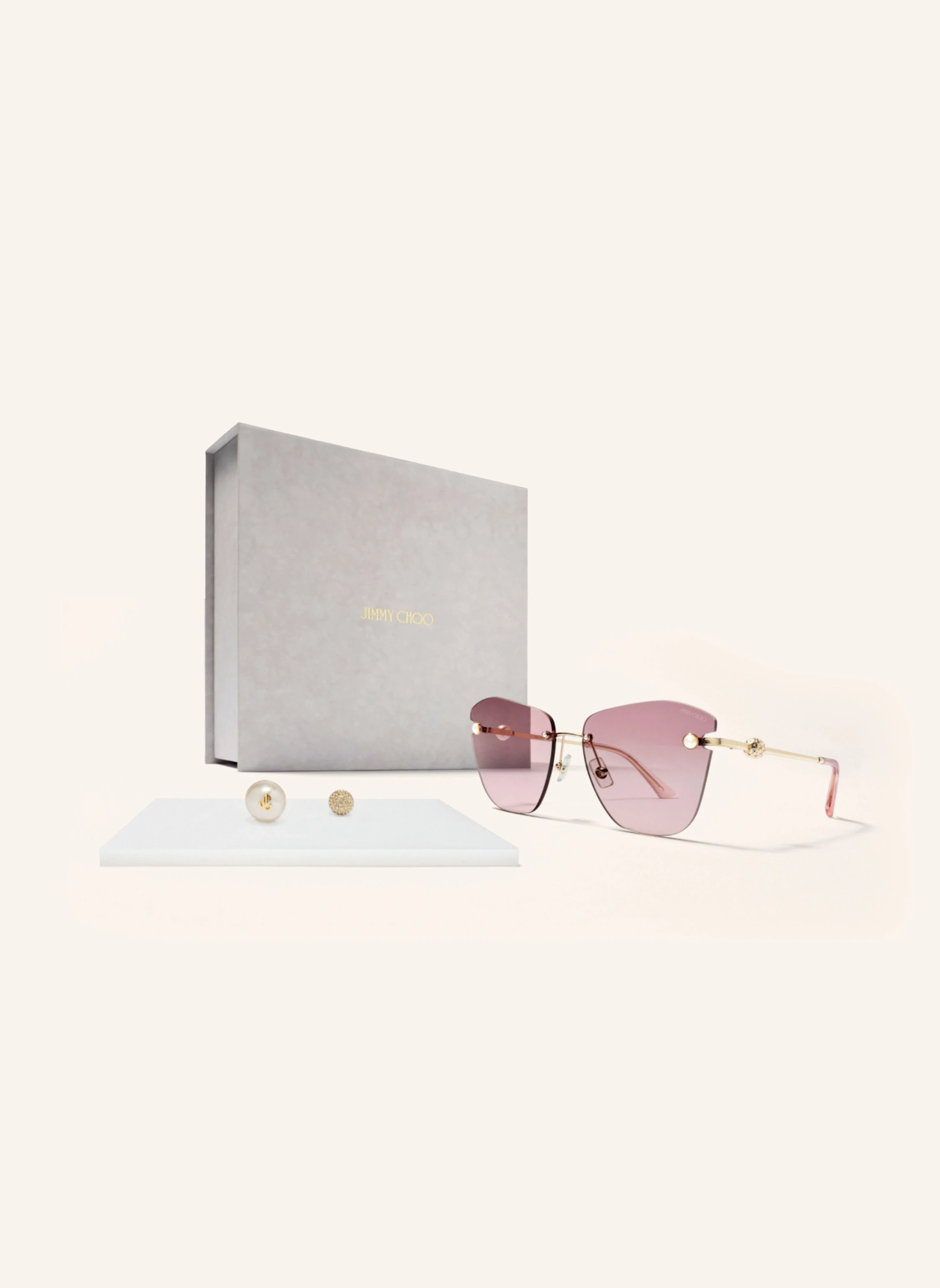 JIMMY CHOO Set: Sonnenbrille JC4004HB und Ohrringe