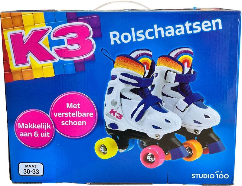 K3 - Rolschaatsen - Wit - Verstelbaar in 4 Maten - Met Stopper