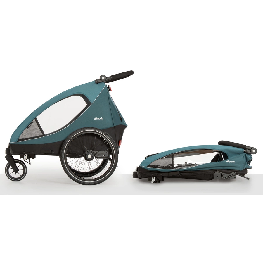 hauck 2in1 Fahrradanhänger und Buggy Dryk Duo Petrol