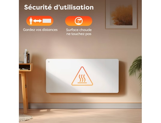 CIARRA - Radiateur inertie Radiateur connecté inertie sèche céramique 2000w cdhtd20a-w