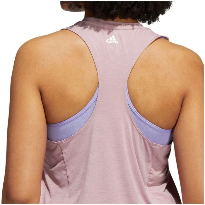 adidas Dame Singletter 3-Stripes Logo Tank Top Pink