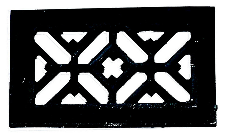 Grille de ventilation des cheminées fonte noir 125 x 70 mm DMO