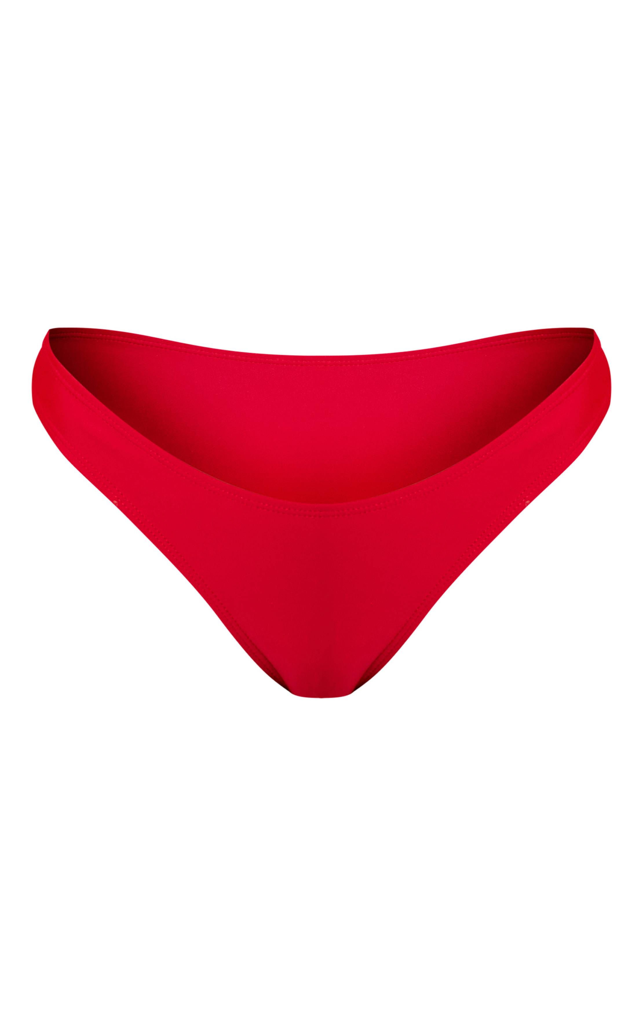 Rouge Profond Bas De Bikini Tanga Boomerang