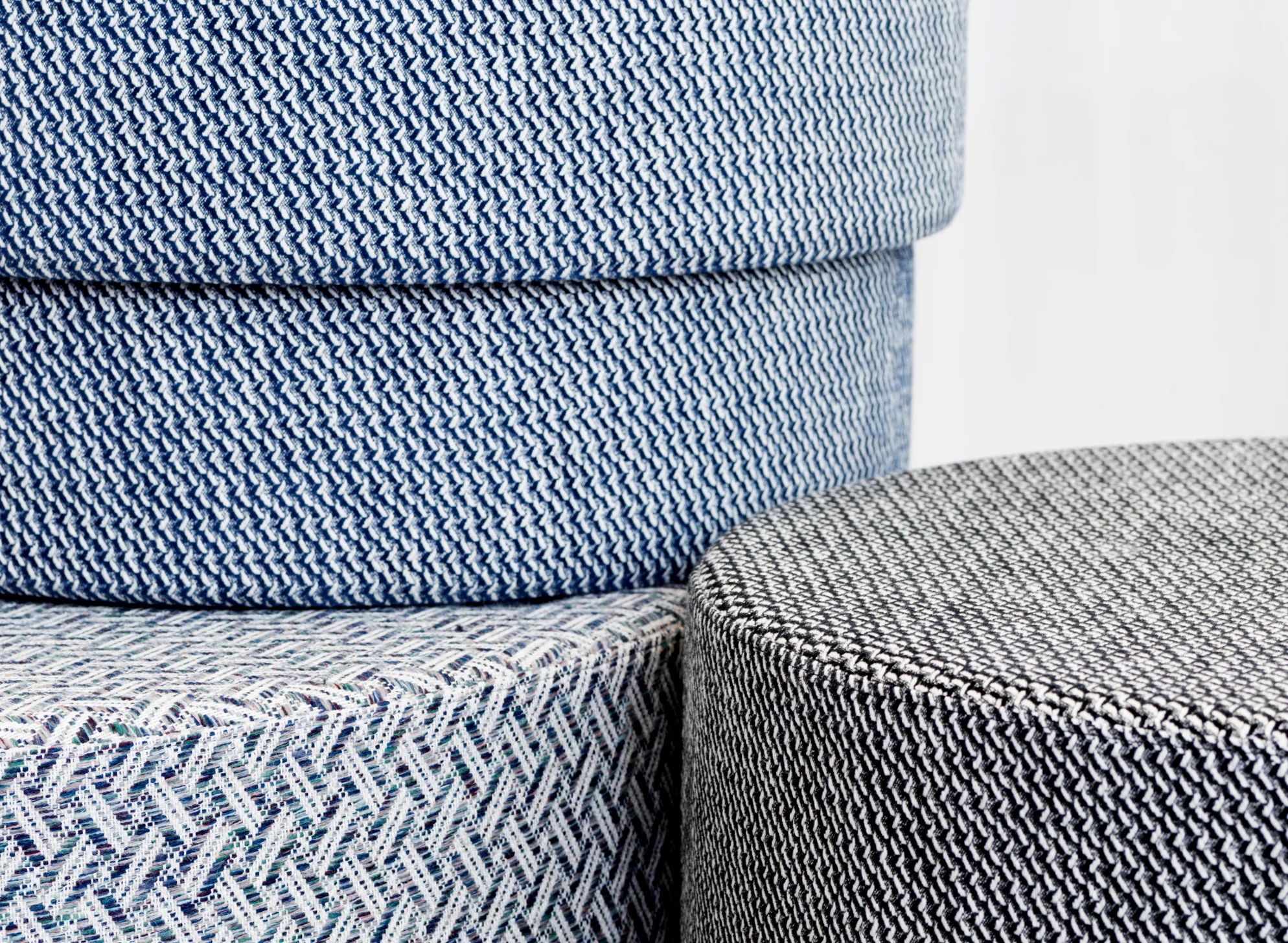 Normann Copenhagen  Silo Puf, stor, Riviera Blue/Wynwood 8 - H39xØ90 cm