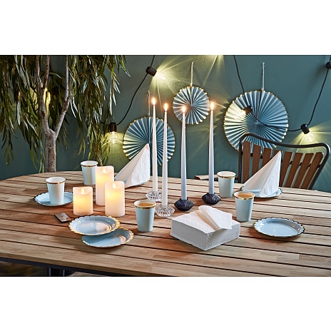 Salling ensfarvede servietter 33x33 cm 50-pak - hvid