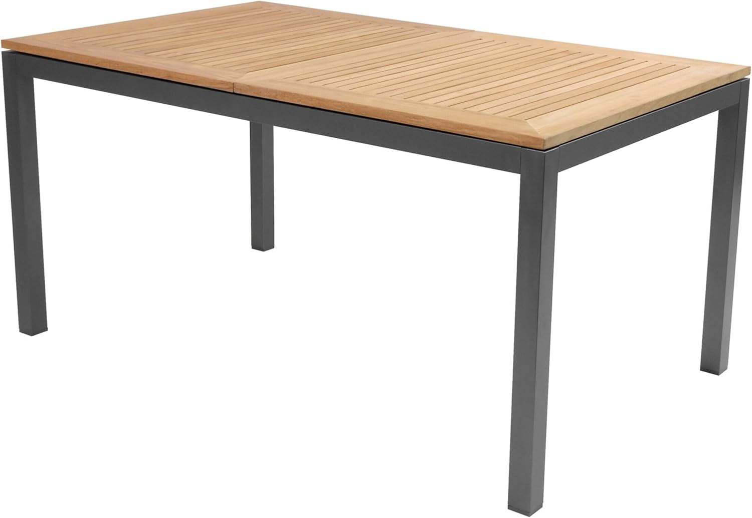 Hartman South Wales Ausziehtisch, xerix/Natur, Alu/Teak, 150/210x90cm, mit Synchronauszug
