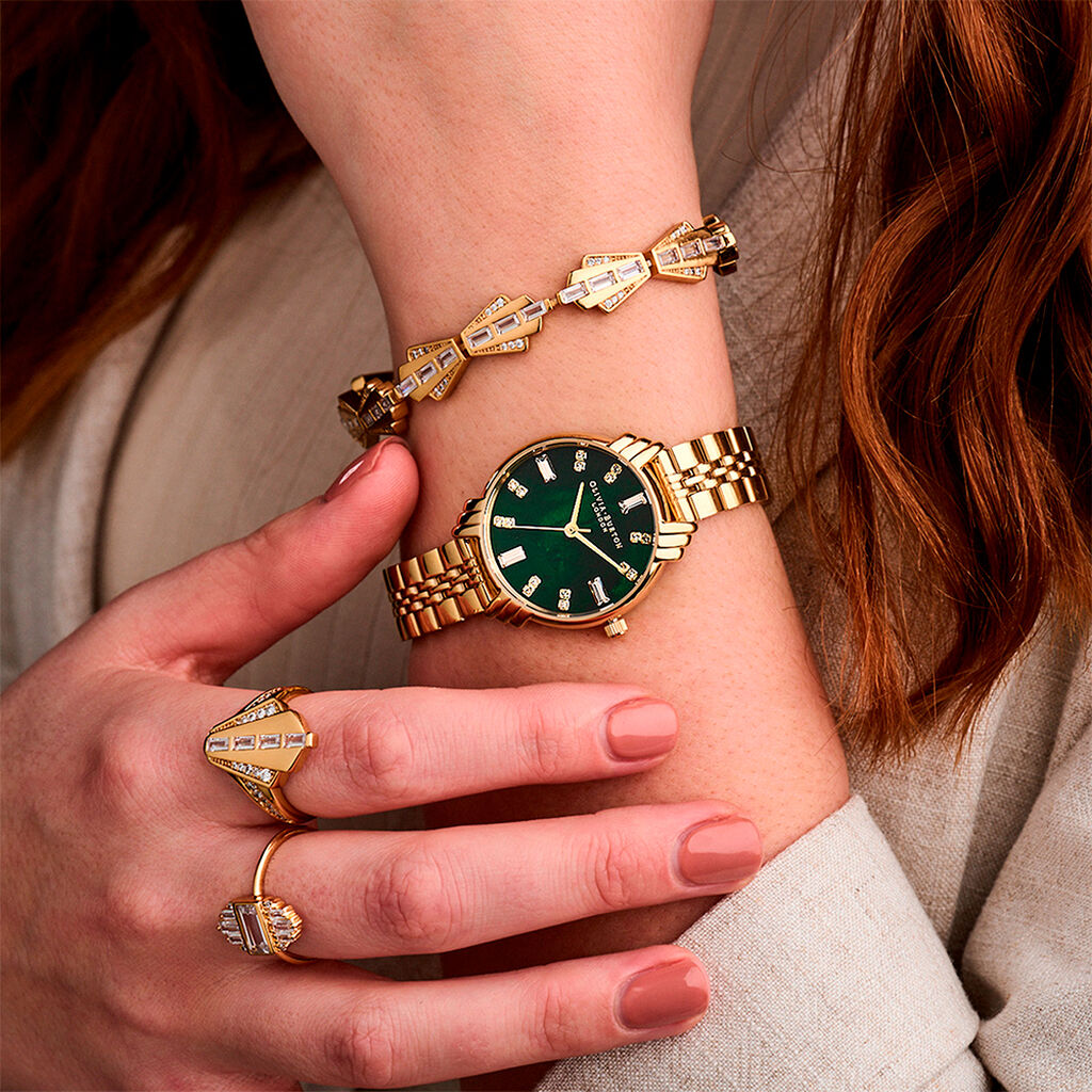 Montre Olivia Burton Art Deco Vert
