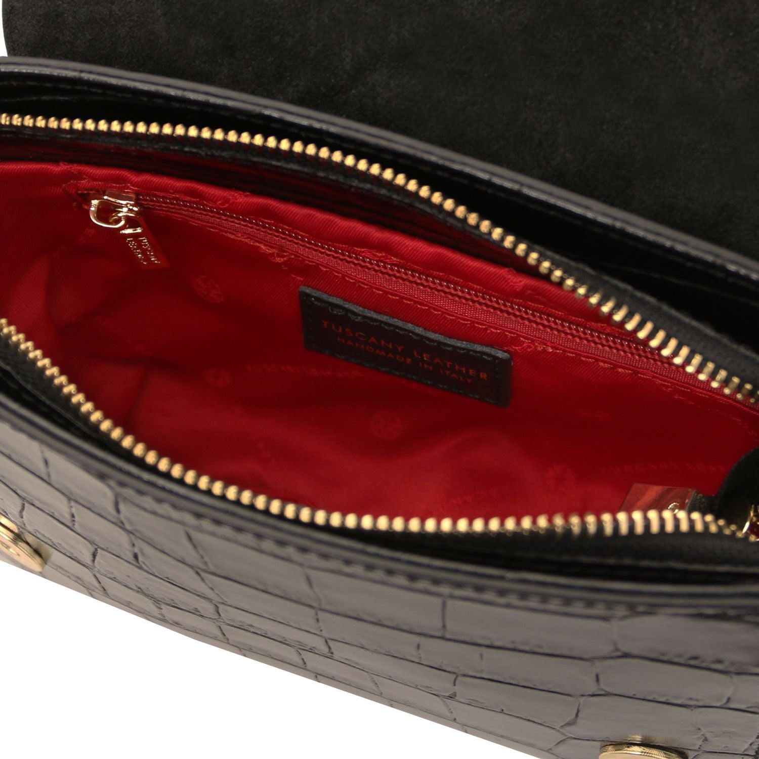 TL142503 – Croque – Croc print leren Handtas