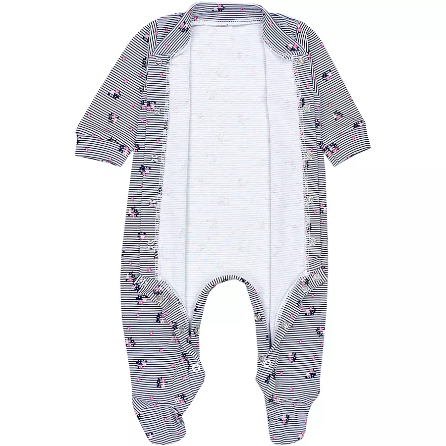 TupTam Baby Mädchen Schlafstrampler mit Fuß 3er Pack lila