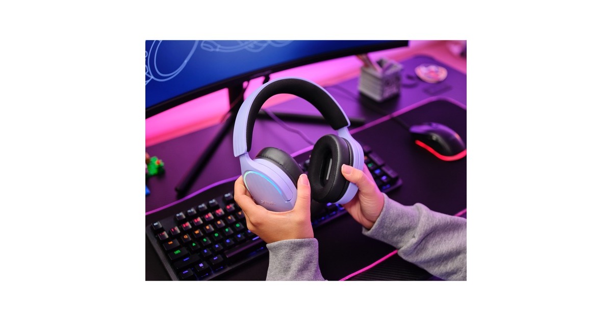 TrustGXT 490P Fayzo 7.1 USB gaming headset over-ear   (Paars, PC, PlayStation 4, PlayStation 5)
