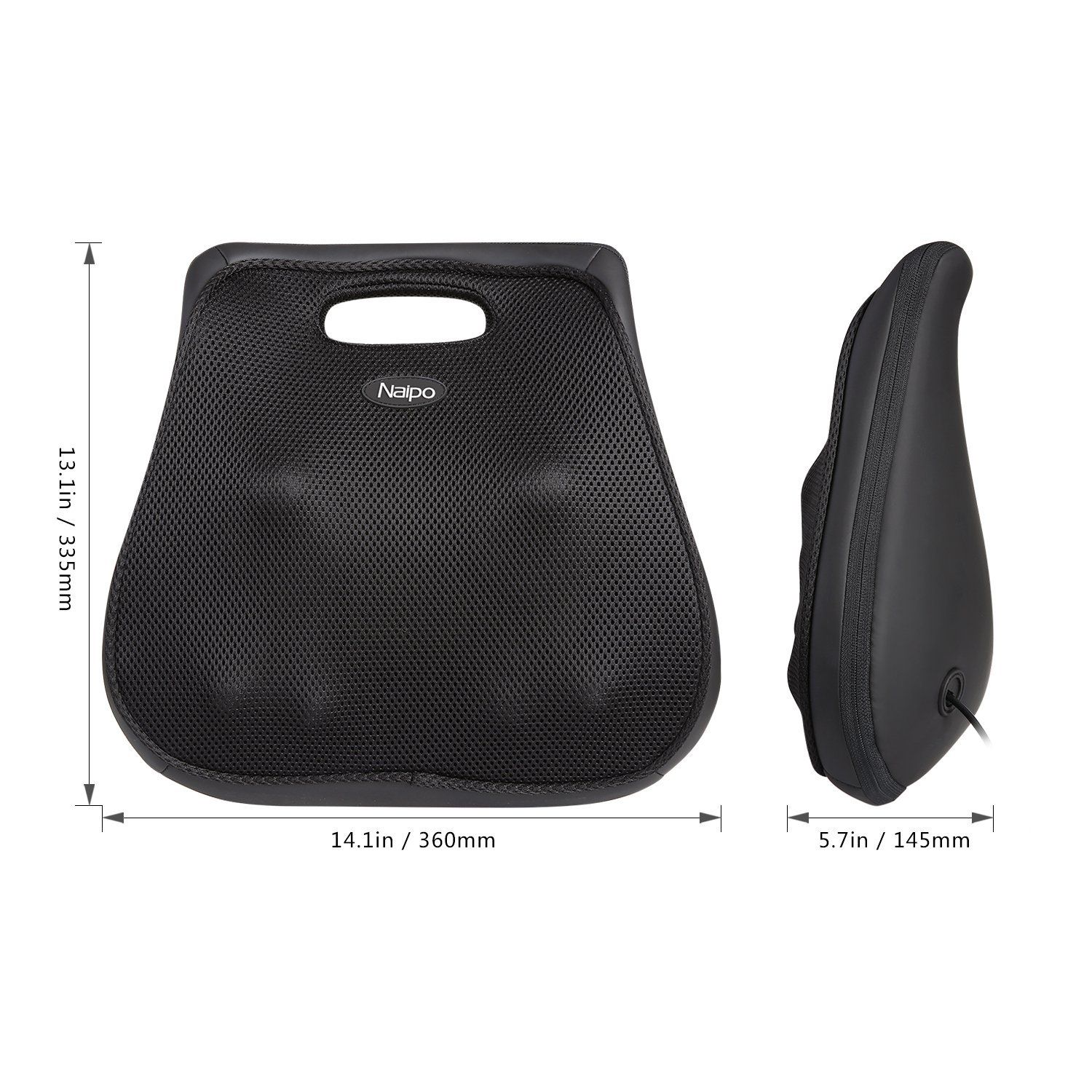 NAIPO Massagegerät Shiatsu Unterer Rücken Massager mit Wärmefunktion