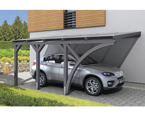 SKAN HOLZ Eifel enkele carport inclusief 1 inrijboog, paalankers 300 x 541 cm leigrijs