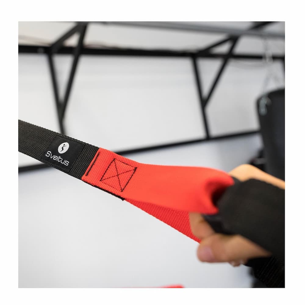 SVELTUS Sangle de Suspension noir/rouge