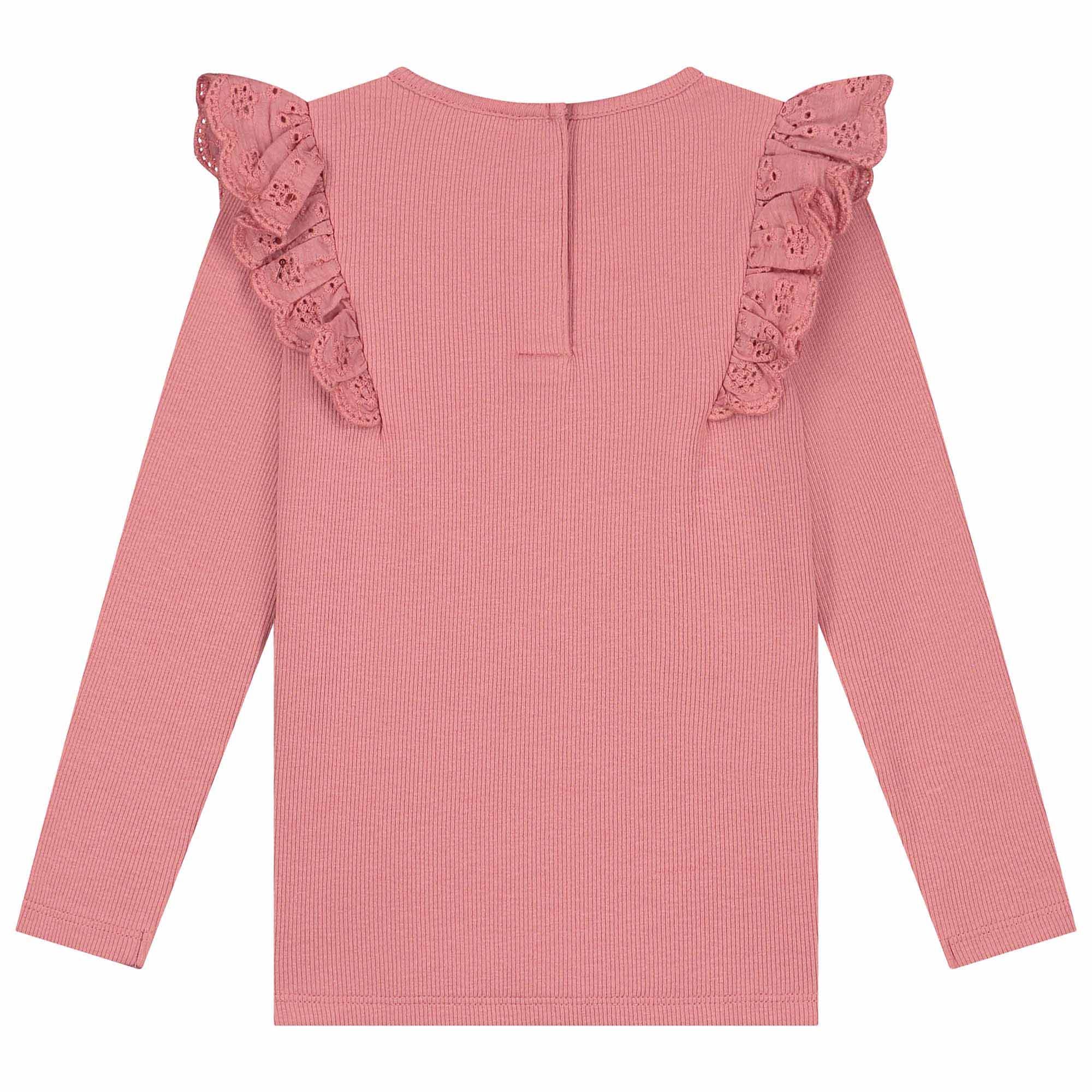 Prénatal peuter shirt lange mouwen effen roze