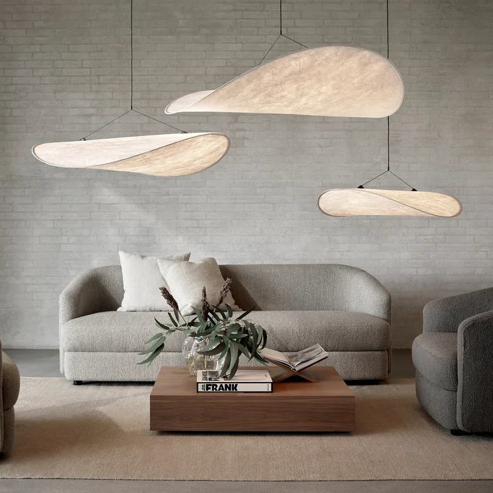 New Works - Tense LED Pendelleuchte, 70 cm, weiss