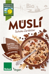Bohlsener Mühle Schoko Zartbitter Müsli Bioland, 400 g