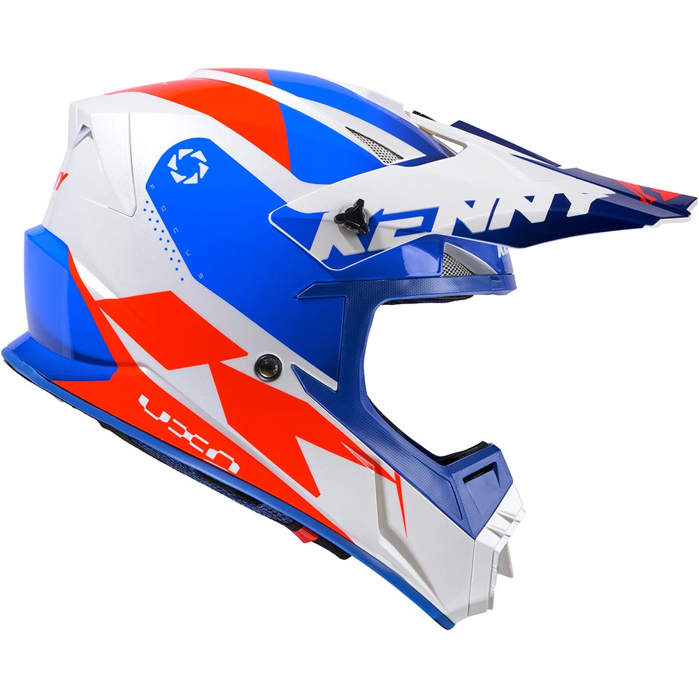 Kenny - Casque Track Graphic - 2024 Blanc / Bleu / Rouge