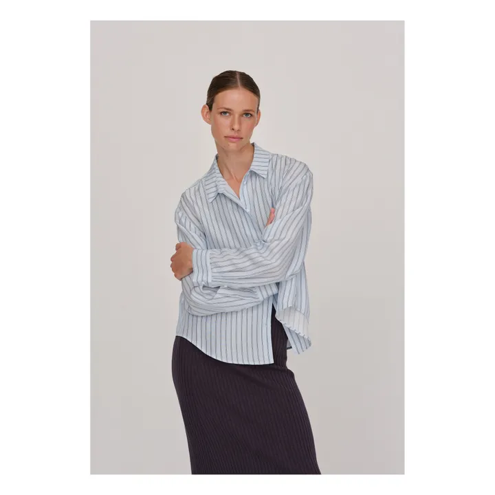 HERSKIND Chemise River Soie | Bleu Clair