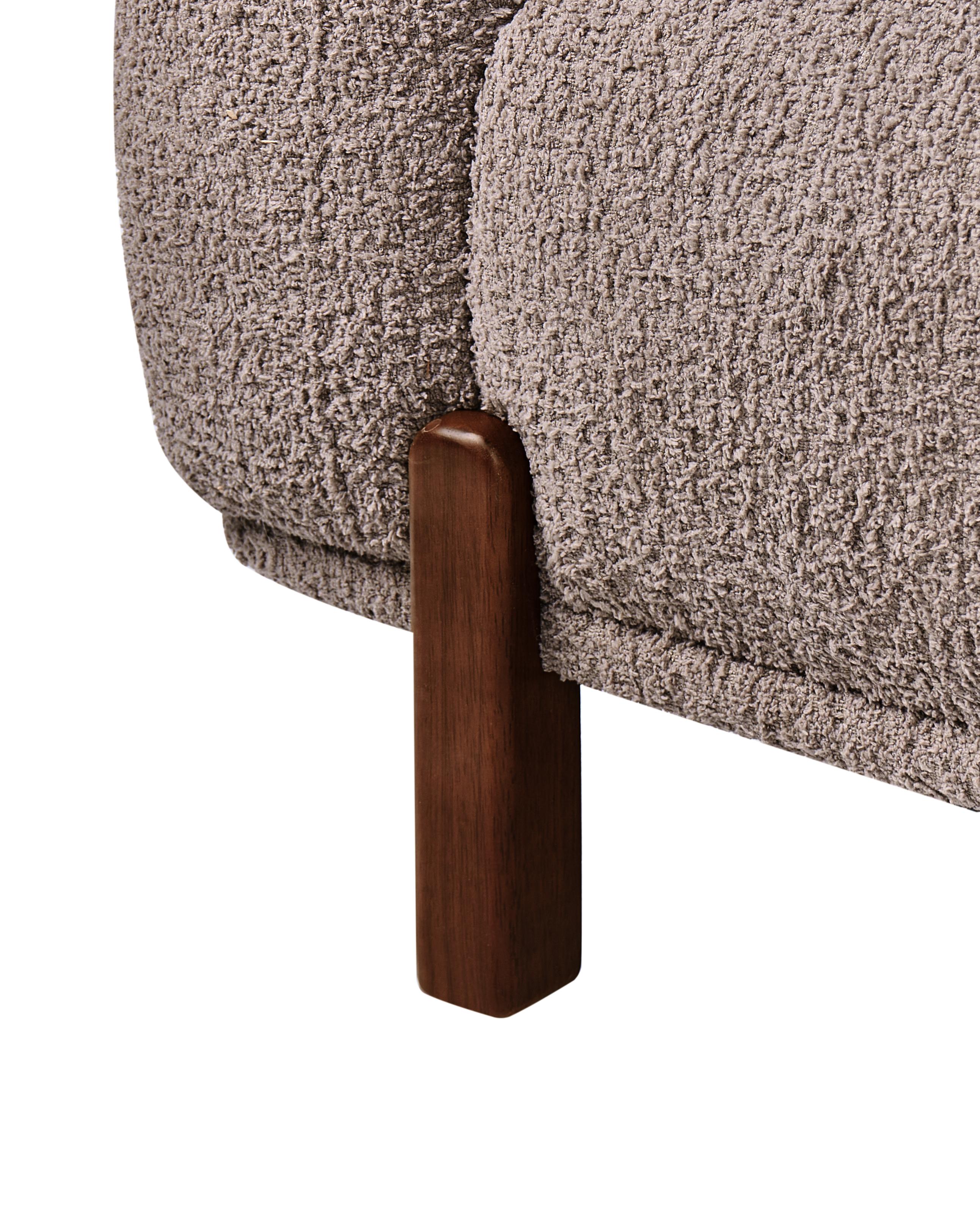 Fauteuil ODNES Bouclé Taupe