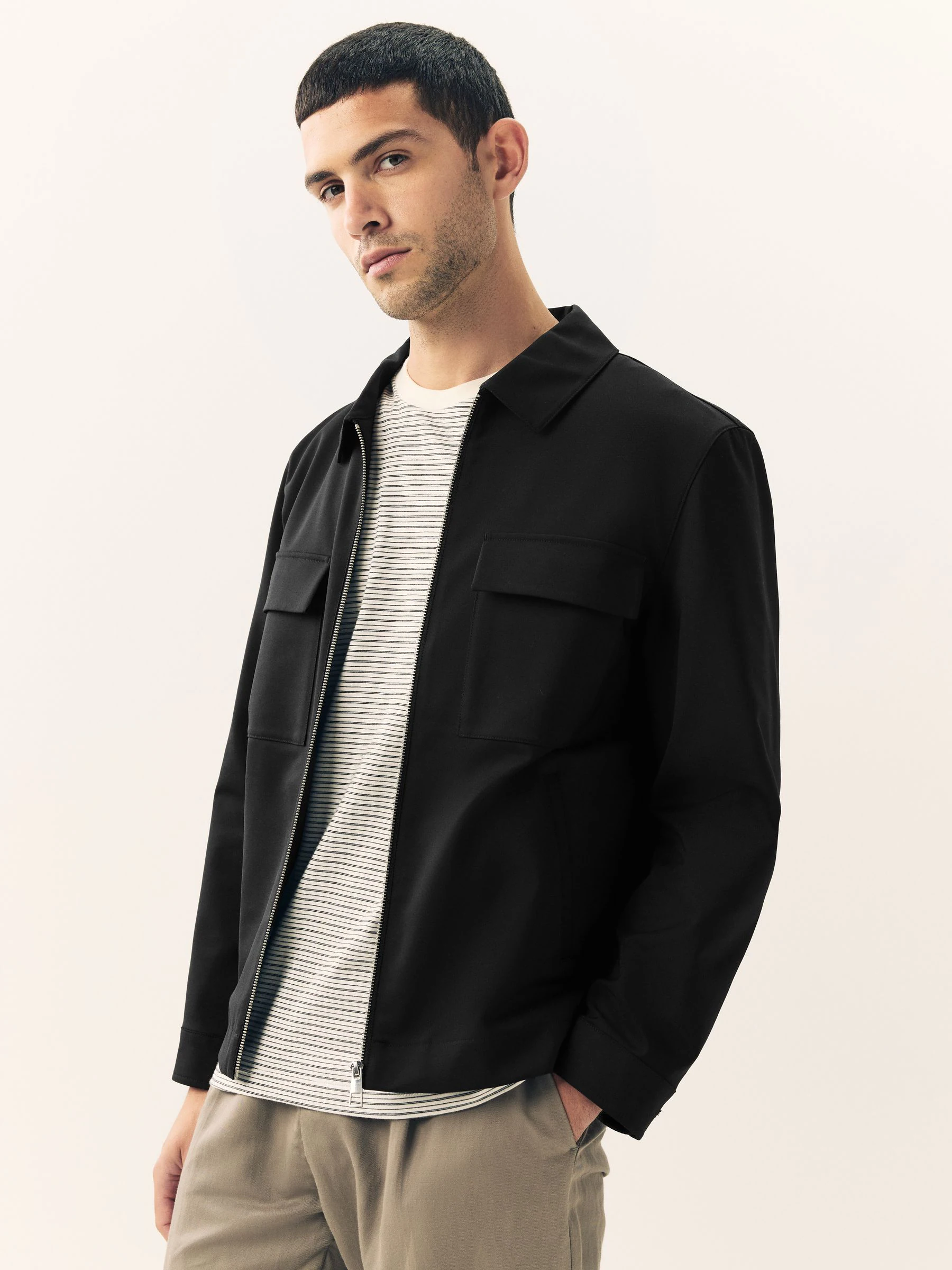 Zwart - Slim technisch stretchy Jack